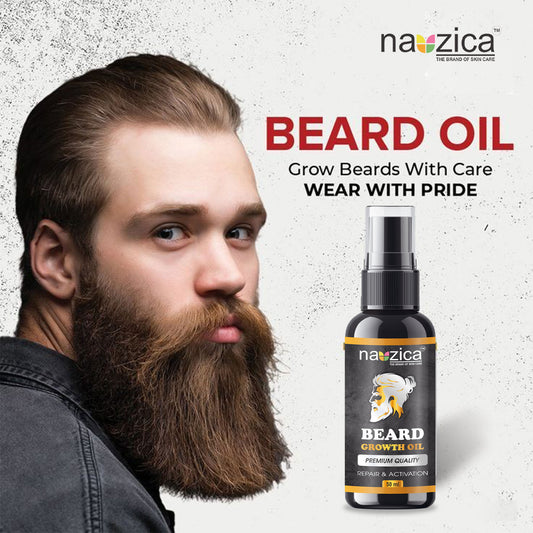 Nauzica Beard Oil for Men, Gives Healthy look to Beard, Promotes Growth-50ml